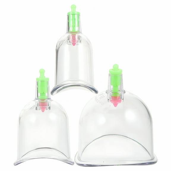 XIRQI Vacuum Cupping Cups Vacuum Suction Cups for Back,Leg,Shoulder & Arm-Set of 3 2.76"X2.28"X2.28"