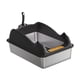 thumbnail image 3 of Caja de arena abierta, orinal para gatito, inodoro de entrada baja, bandeja de arena para gatos antisalpicaduras, bandeja de arena para gatos, caja de Negro, 3 of 9