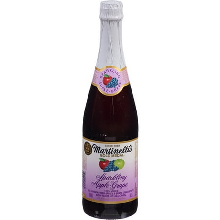 Martinelli's Gold Medal Sparkling Apple-Grape Juice, 25.4 fl oz, (Pack of