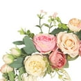 thumbnail image 4 of perfeclan Artificial Flower Wreath Spring Summer Wreath Decorative Front Door Wreath Floral Wreath for Indoor Outdoor, Wall, Home Decor, 4 of 5