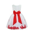 thumbnail image 3 of MSemis Girls Princess Pageant Wedding Bridesmaid Flower Tulle Ball Gown Dress Red 10, 3 of 3