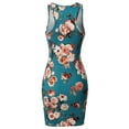 thumbnail image 2 of FashionOutfit Women's Casual Floral Fitted Sleeveless Racerback Bodycon Mini Dress, 2 of 3