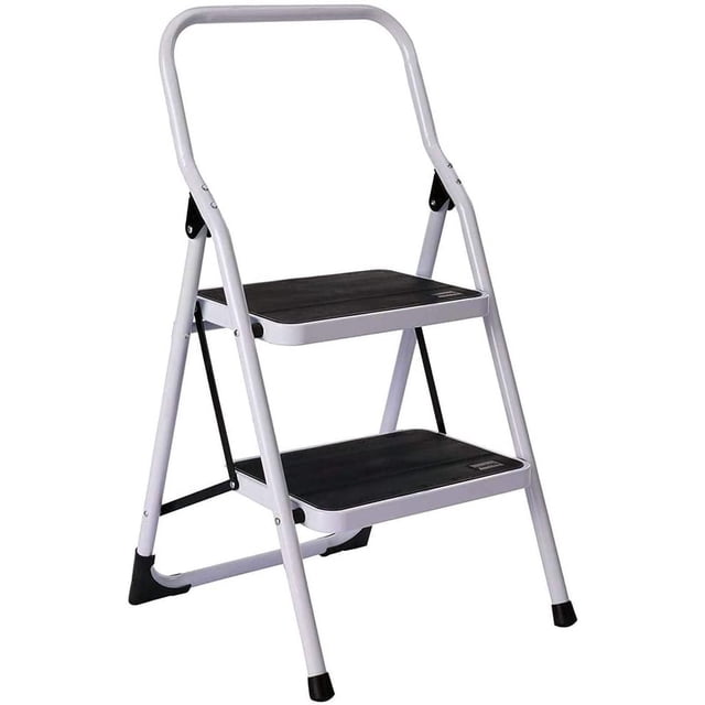 Escalera tubular, plegable, 2 peldaños, Pretul PRETUL ESTU-2P