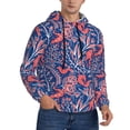 thumbnail image 2 of Goofa Retro plants forest animals for Men's Hooded Sweatshirt - Lightweight Pullover Hoodie with Kangaroo Pocket, Perfect for Everyday Wear-Large, 2 of 7