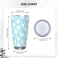 thumbnail image 4 of Picia Cute Rabbit Pattern 20 oz Tumbler Stainless Steel Vacuum Insulated Coffee Ice Cup Double Wall Travel Flask Dual Lid Water Bottle, Eco-friendly Car Cup, 4 of 8