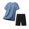 thumbnail image 5 of jobturf Men's 2 Piece Set Quick Dry Short Sleeve T-Shirt and Zipper Pocket Shorts Workout Sets Summer Plus Size Tracksuit M-5XL, 5 of 9