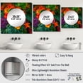 thumbnail image 4 of Designart "Vibrant Joy Blooming Exotic Blossoms I" Flowers Square Mirror Wall Decor Traditional - Large Yellow Square Bathroom Mirror - Square Printed Wall Mirror Art, 4 of 5