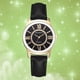 thumbnail image 3 of Reloj de pulsera informal con números romanos y caja de aleación para mujer (oro negro femenino), 3 of 3