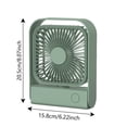 thumbnail image 3 of Desk Fan | 4 Speeds Foldable Wind Blower,90 Degree Oscillating Foldable Portable Fan | for Desktop, Travel, Camping, Bedroom, Dorm, Bedside(Khaki), 3 of 6