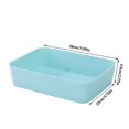 thumbnail image 4 of Caja de almacenamiento Rectangular de plástico Cajón de escritorio Estuche de cosméticos Organizador de papelería Contenedor de calcetines Almacenamiento y organización del hogar Cielo azul S Inteprter HA003019-07, 4 of 6