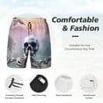 thumbnail image 3 of Balery Mist Sunflower Skull Mens Swim Trunks Swim Shorts for Men Quick Dry Inseam Beach Shorts with Compression Liner Pocket-X-Large, 3 of 9