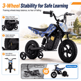 thumbnail image 4 of IVFJFV Electric Dirt Bike,up to 6.21 mph, 24V Electric Dirt Bike with Removable Training Wheels for Child 8+,BLUE, 4 of 8