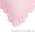 thumbnail image 5 of Unique Bargains 4-Piece Satin Ruffled Edge Pillow Shams, Queen, Pink, 5 of 7