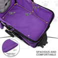 thumbnail image 3 of MoNiBloom 3 Wheel Folding Pet Dog Stroller, Foldable Lightweight Trolley with Storage Basket, Cup Holder and 360° Rotating Front Wheel for Small Medium Dogs, Purple, 3 of 15