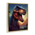 thumbnail image 2 of Stupell Industries Contemporary Dinosaur with Sunset Landscape Gold Floating Frame Canvas Art, 17 x 21, by Creative Studio, 2 of 8