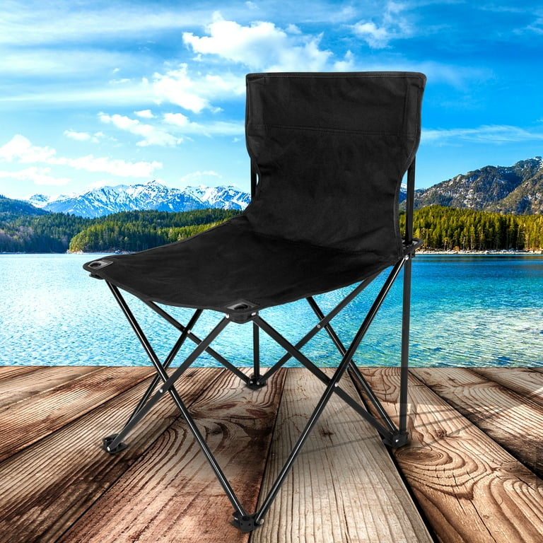 Large Folding Camping Chair Comfort Convenience Outdoors Walmart