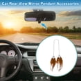 thumbnail image 2 of Unique Bargains Metal Faux Rhinestone Faux Diamond Car Rear View Mirror Pendant Accessories Car Hanging Ornament Assorted Color Deep Brown, 2 of 6