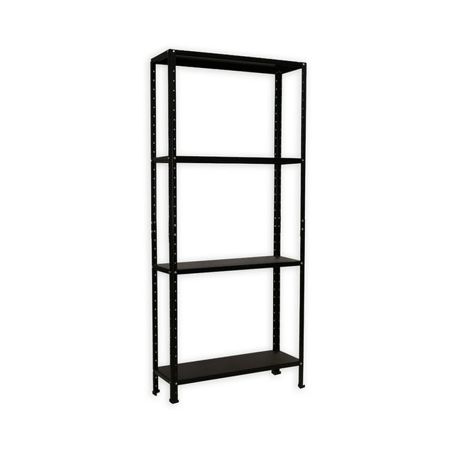Estante Organizador Anaquel Metálico Ajustable ADF Estantería 4 Repisas 190x84x30 cm Multiusos Color Negro