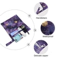 thumbnail image 4 of 2 Pack Wet Dry Bags,Luxury Space Planets Pattern Waterproof Reusable Dual Zipper Bags for Swimwear, Gym Clothes, Toiletries, Baby Diapers, 4 of 8