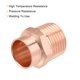 thumbnail image 4 of Adaptadores macho de cobre Uxcell con rosca reductora para tuberías domésticas de construcción 5/8 pulgadas a NPT1/2 2, 4 of 6