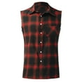 thumbnail image 3 of XDZJLR Mens Tank Tops Summer Fashion Casual Plaid Print Buckle Sanding Sleeveless Shirts for Men, 3 of 4