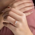 thumbnail image 4 of solitaire jewels 1CT Round Moissanite 3 Stone Engagement Ring For Women, 18K Rose Gold, 4 of 5