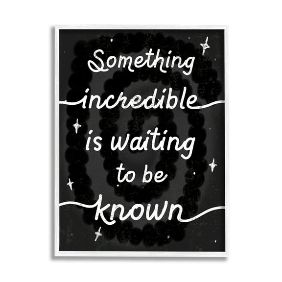 Stupell Industries Something Incredible Is Waiting Phrase Retro Spotted Spiral, 24 x 30, Designed by Daphne Polselli