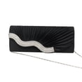 thumbnail image 4 of PENGXIANG Fashion Women Solid Ruched Party Bag Chain Phone Evening Bag, 4 of 5