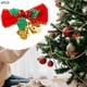 thumbnail image 4 of 6 piezas de lazo navideño con campanas para colgar, decoración, mini lazo, adorno para Hoja verde, 4 of 6