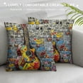 thumbnail image 3 of Orinice Music Notes Graphic Decorative Pillow Cover for Home Couch Living Room Bed Sofa 18x18in, 3 of 5