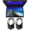 thumbnail image 1 of TView T244IR 24" Black  Wide Screen Car Flip-Down Monitor +2 Wireless Headsets, 1 of 12