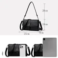 thumbnail image 5 of Stylish Compact Women’s Leather Crossbody Bag Two Strap Shoulder Bag Trendy Small Square Messenger Bag for Daily Use Purse (Dark Khaki), 5 of 7