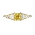 thumbnail image 2 of HeartsAndYou 1.2ct Natural Yellow Sapphire Accented Solitaire Ring 100% 14k SOLID Yellow Gold, 2 of 9