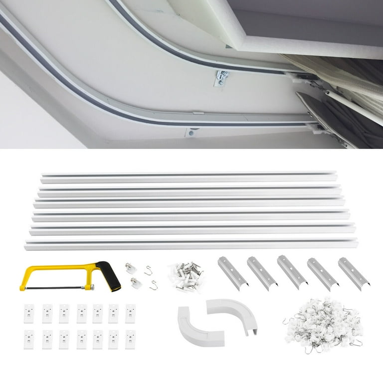 Single Track Ceiling Curtain Track, Wall Mounted Heavy-Duty