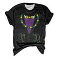 thumbnail image 4 of PMUYBHF T-Shirt Uni pour Femmes Jacquard Creux Col Rond Manches Courtes 6962 S, 4 of 4