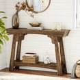 thumbnail image 6 of Tribesigns 41.3” Console Table, 2-Tier Narrow Entryway Table with Storage Shelf, Farmhouse Wood Sofa Table for Foyer, Hallway, Living Room, Rustic Brown, 6 of 7