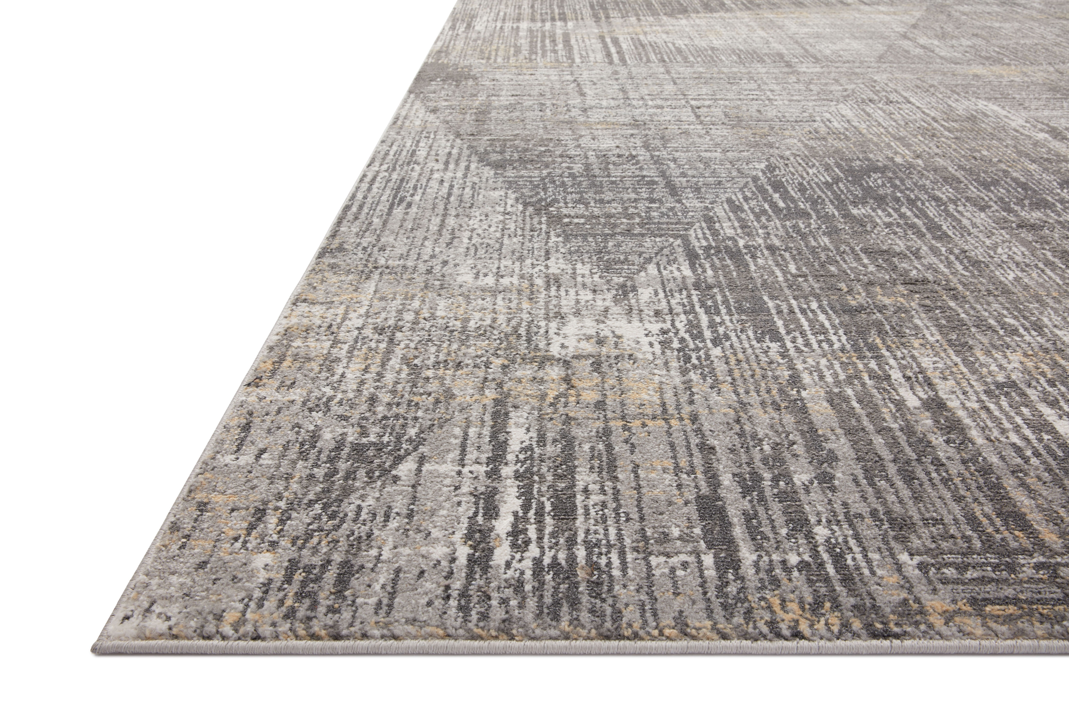 Loloi Maeve Collection MAE-04 Granite / Gold, Abstract Area Rug 18" x 18" Sample Swatch