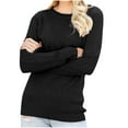 thumbnail image 1 of Birdeem Chemise Décontractée à Manches Longues pour Femmes, Col Rond, Ample, Pull Biouse, 1 of 1