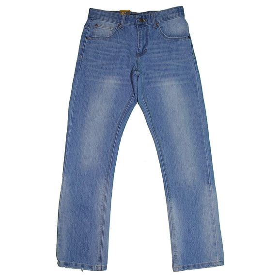 Lee Boys Performance Comfort Stretch, Straight Leg, Slim Fit Jeans (Twilight Blue, Size 10)