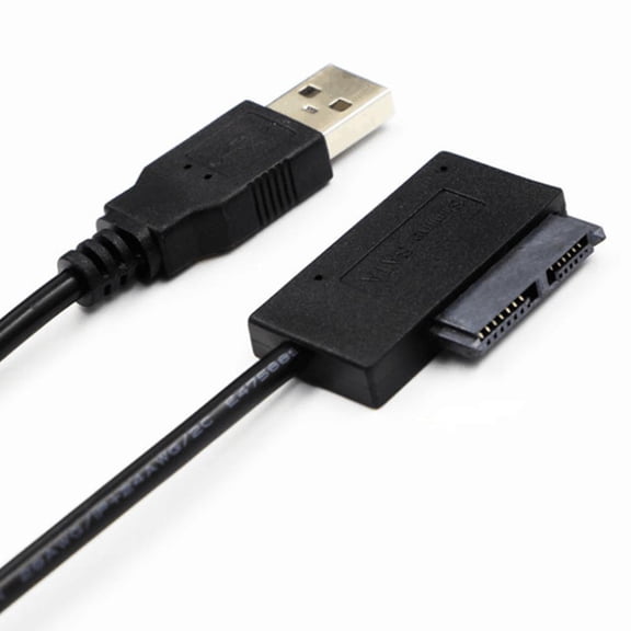 USB 2.0 to Slimline SATA 76 13pin Laptop DVD Optical new Adapter Drive