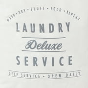 Better Homes & Gardens Ivory/Grey Canvas Laundry Hamper, 16 in x 25 in