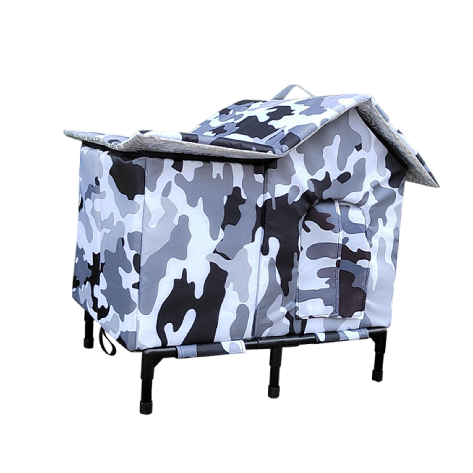 Serenable Large Cat House for Outdoor Warm Weatherproof Kitty Nest for Patio Barn Door