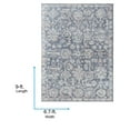 thumbnail image 3 of Livabliss x Vivir Eleni Vintage Washable Area Rug, 6'7" x 9', Dusty Blue, (7' x 9'), 3 of 7