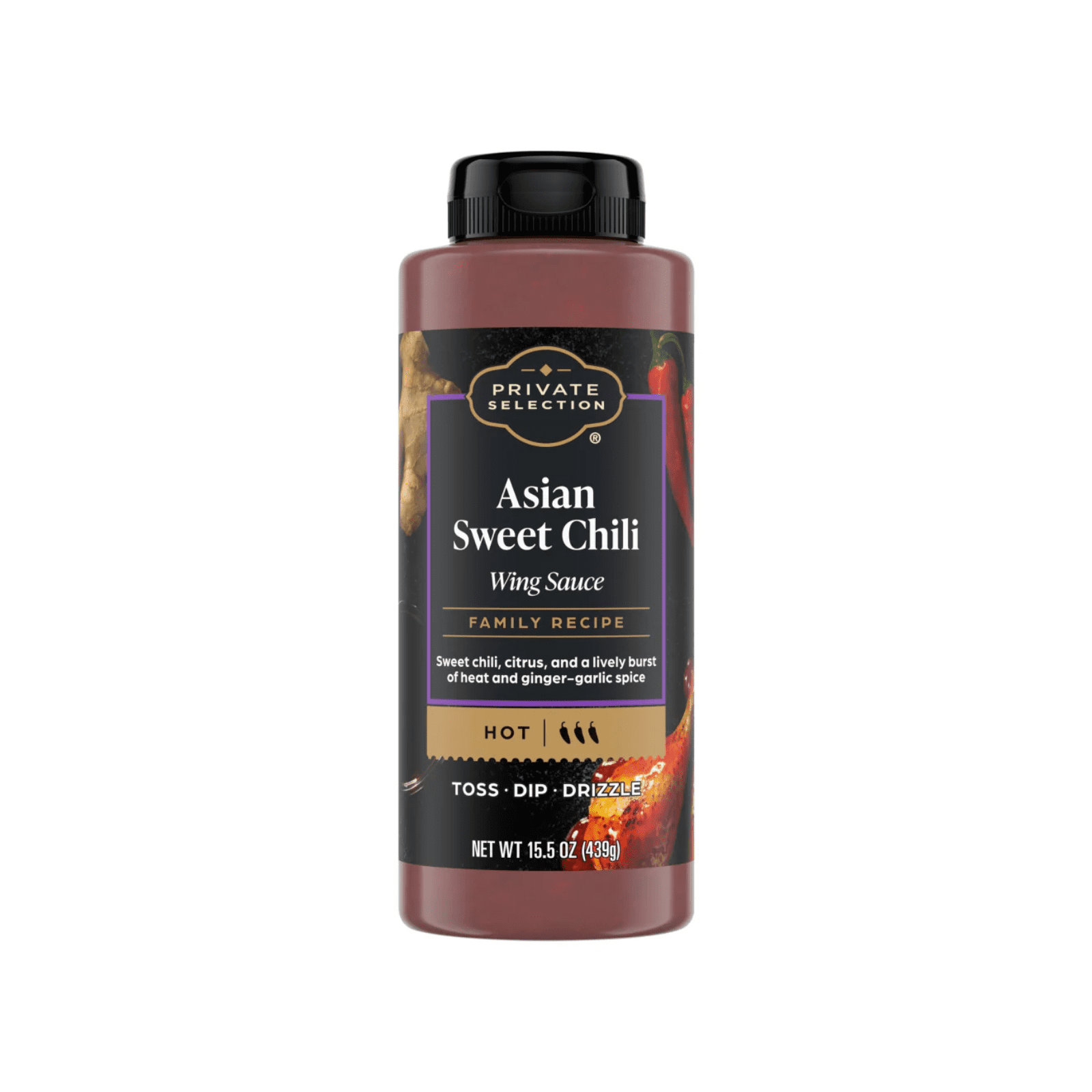 Private Selection Asian Sweet Chili Wing Sauce, Family Recipe, Hot, 15.5 Oz , 2 Pack + Bonus