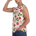thumbnail image 3 of Fotbe Men's Strawberries And Leaf Print Men's Sleeveless Muscle Tank Tops Casual T-Shirts for Gym Workout Beach-Large, 3 of 8