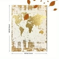 thumbnail image 3 of Gold Glitter World Map Canvas Wall Art， Perfect for Living Room， Bedroom， Office， Hallway and Dining Room Decoration, 3 of 8