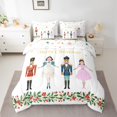 thumbnail image 2 of jejeloiu Marry Christmas Twin Bedding Sets 7-Piece,Red Nutcracker Bedding Comforter Set,Chic Princess Prince Sheet Sets For Girls Boys,Ultra Soft Home Decor Reversible, 2 of 8