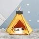 thumbnail image 3 of Pet Cat Tent Dog House Bed with Thick Cushion for Cats Dogs Deep Sleeping Indoor Canvas Soft Indian Puppy Teepee Pet Supplies ShopWise Round, 3 of 12