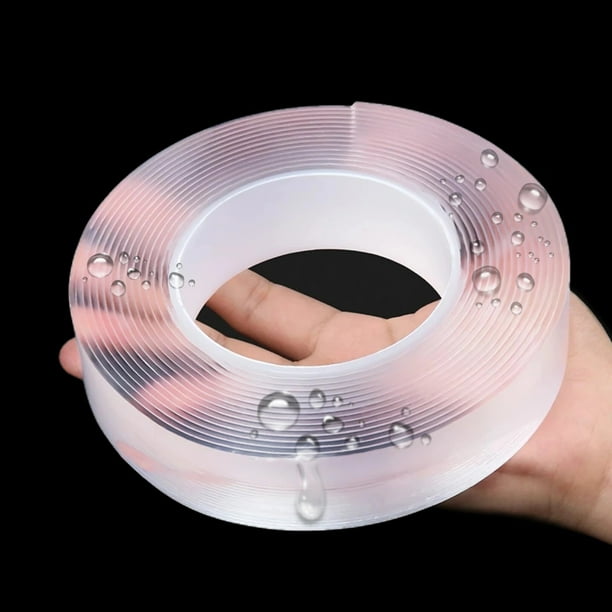 Cinta adhesiva de doble cara lavable, Nano cinta Súper fuerte, pegatinas de pared transparentes impermeables para cocina y baño, suministros