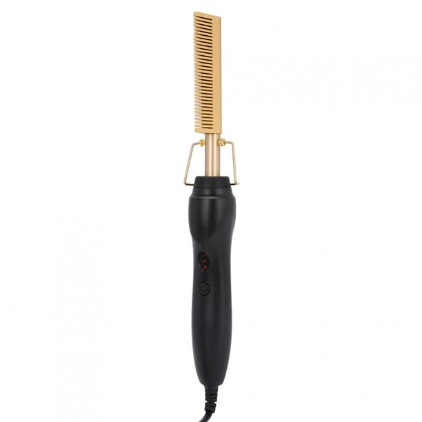 Plancha de pelo eléctrica multifuncional con calefacción, peine, rizador de pelo